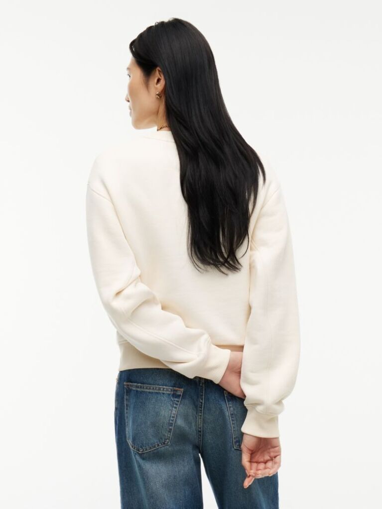 Beige Logo Relaxed Terry Sweatshirt  Women