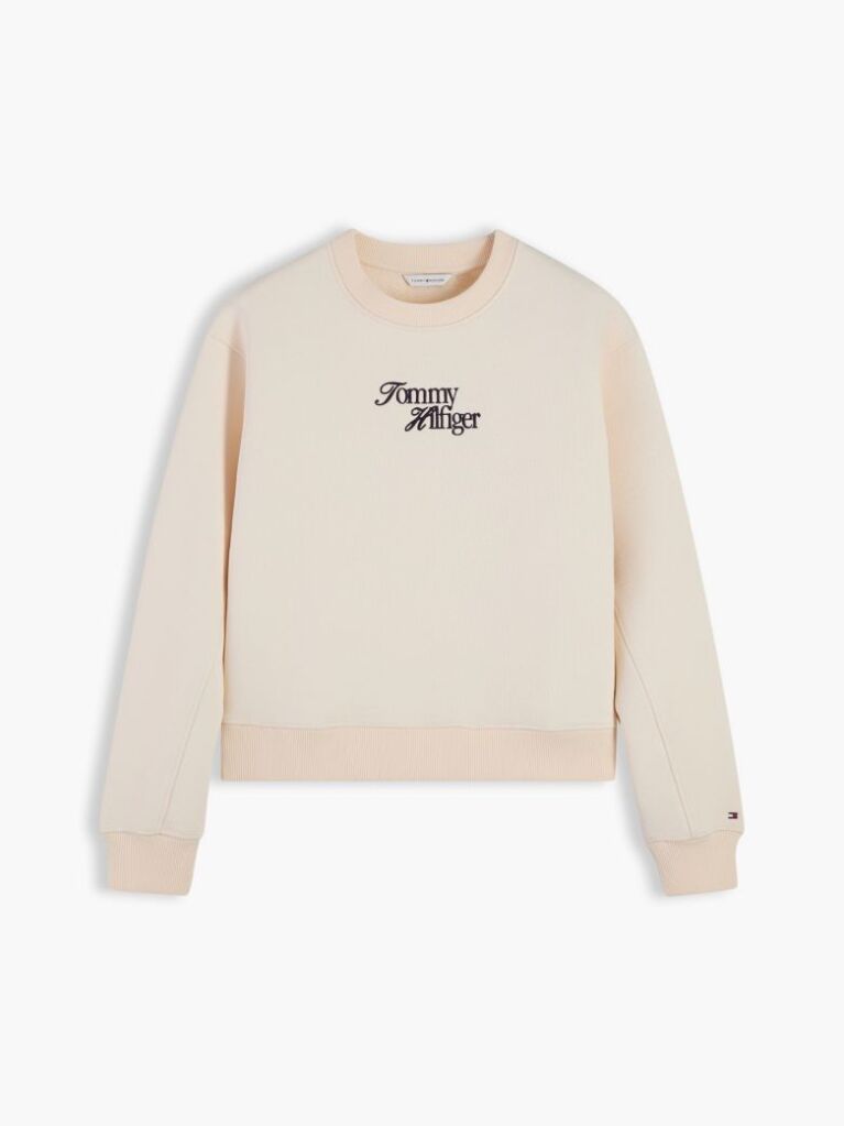 Beige Logo Relaxed Terry Sweatshirt  Women
