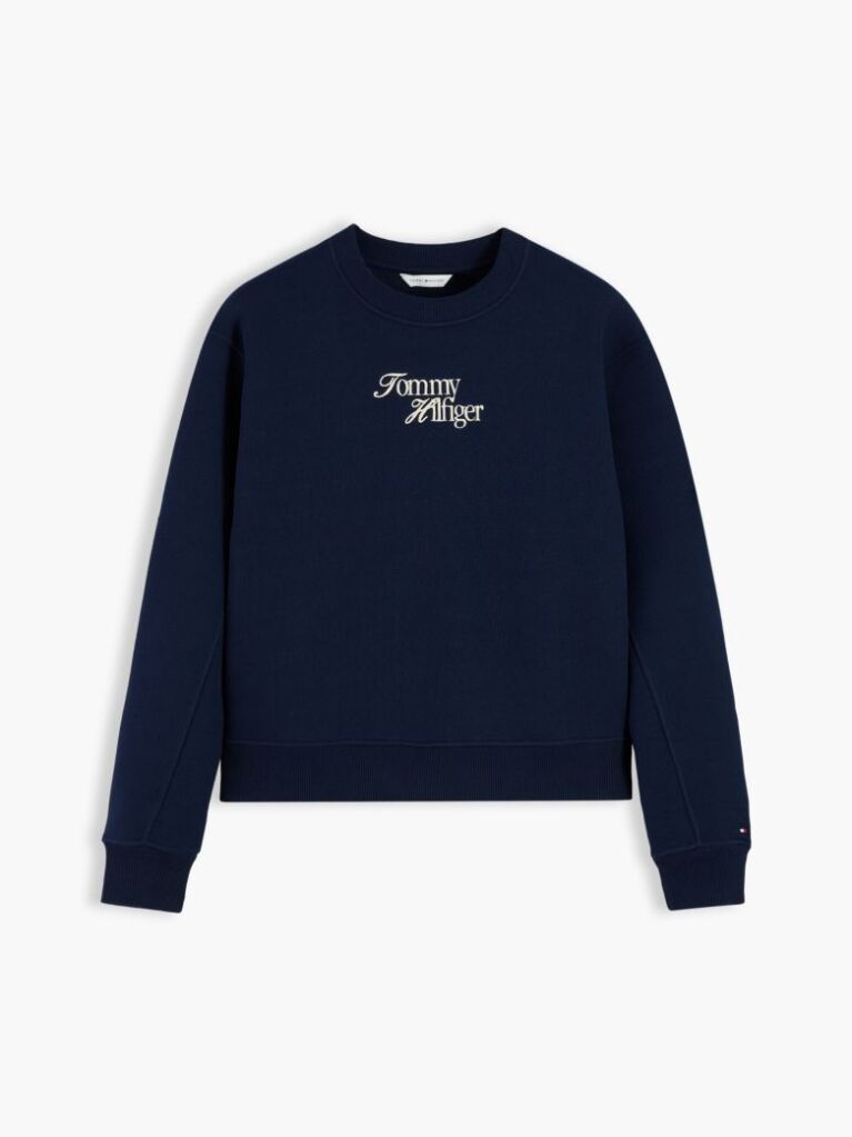 Blue Logo Relaxed Terry Sweatshirt  Women