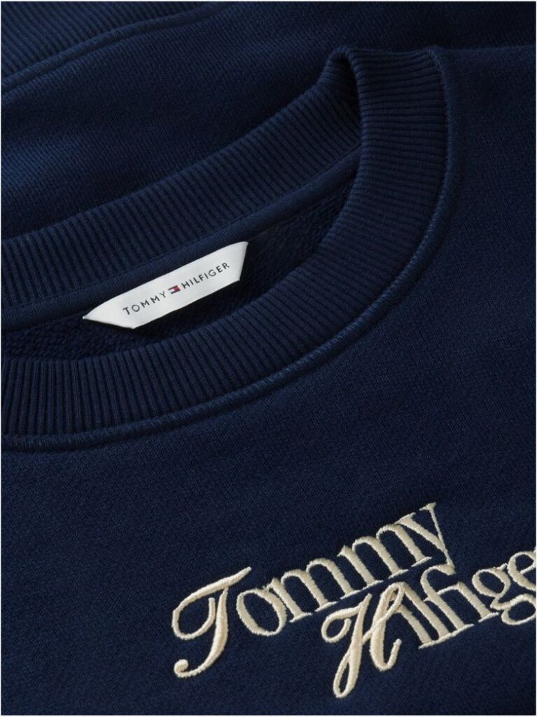 Blue Logo Relaxed Terry Sweatshirt  Women