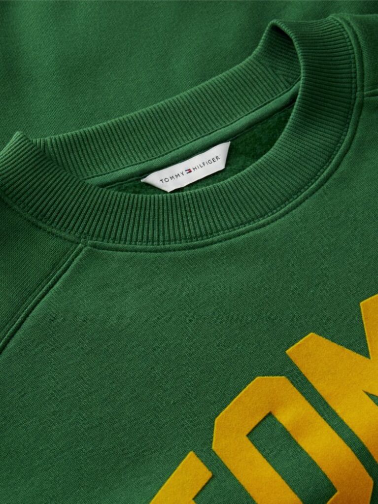 Πράσινο Oversized Φούτερ Με Varsity Λογότυπο   Γυναίκες