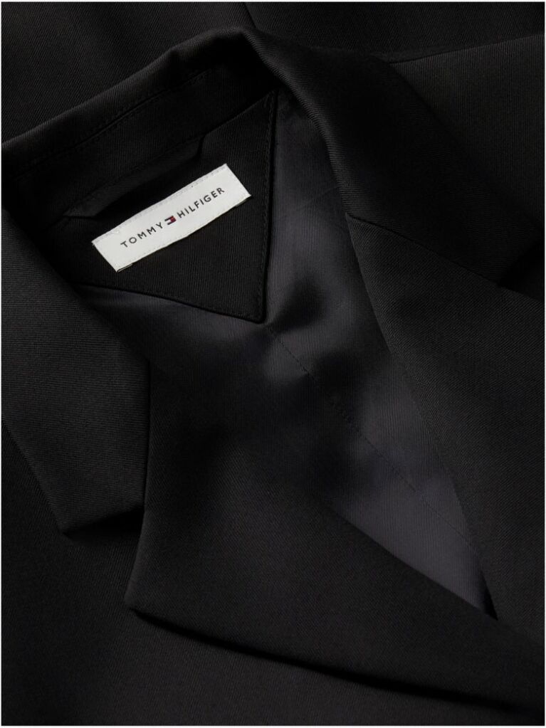 Black Timeless Wool Blend Single Breasted Blazer  Women