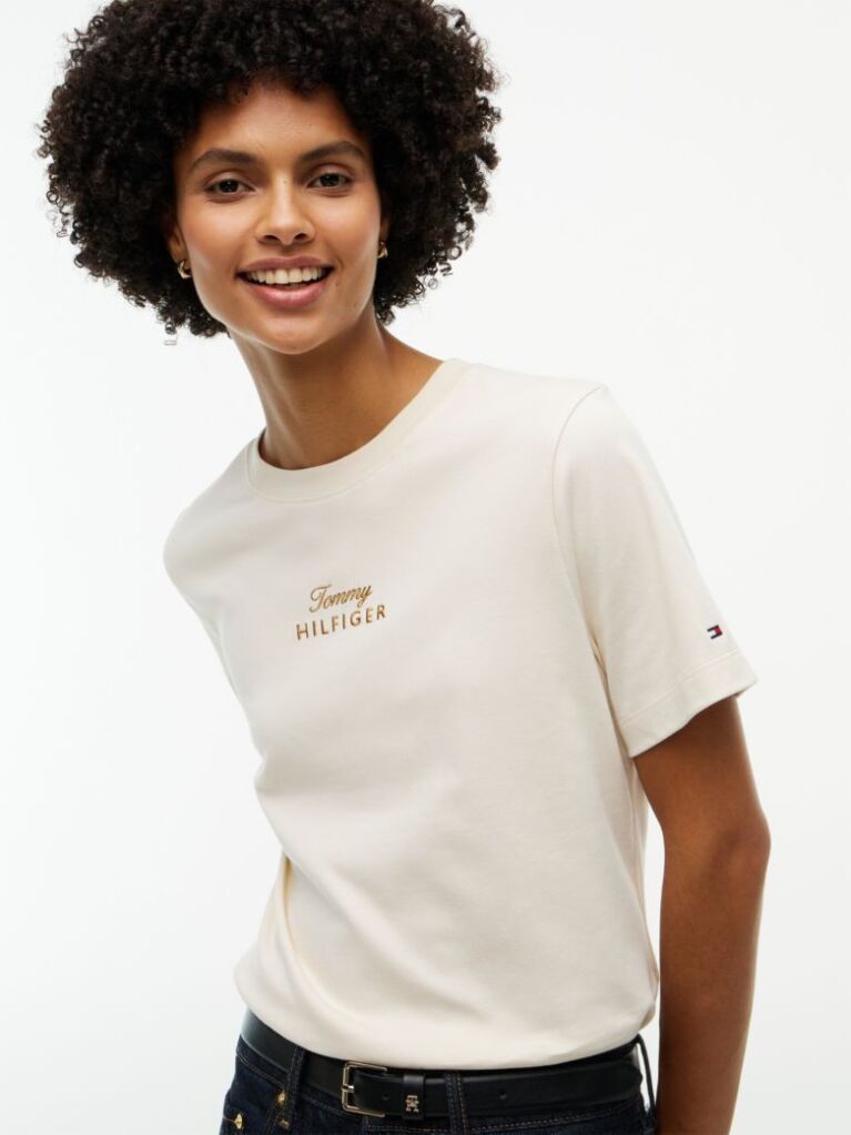 Logo Embroidery Crew Neck T-Shirt — Sugarcane