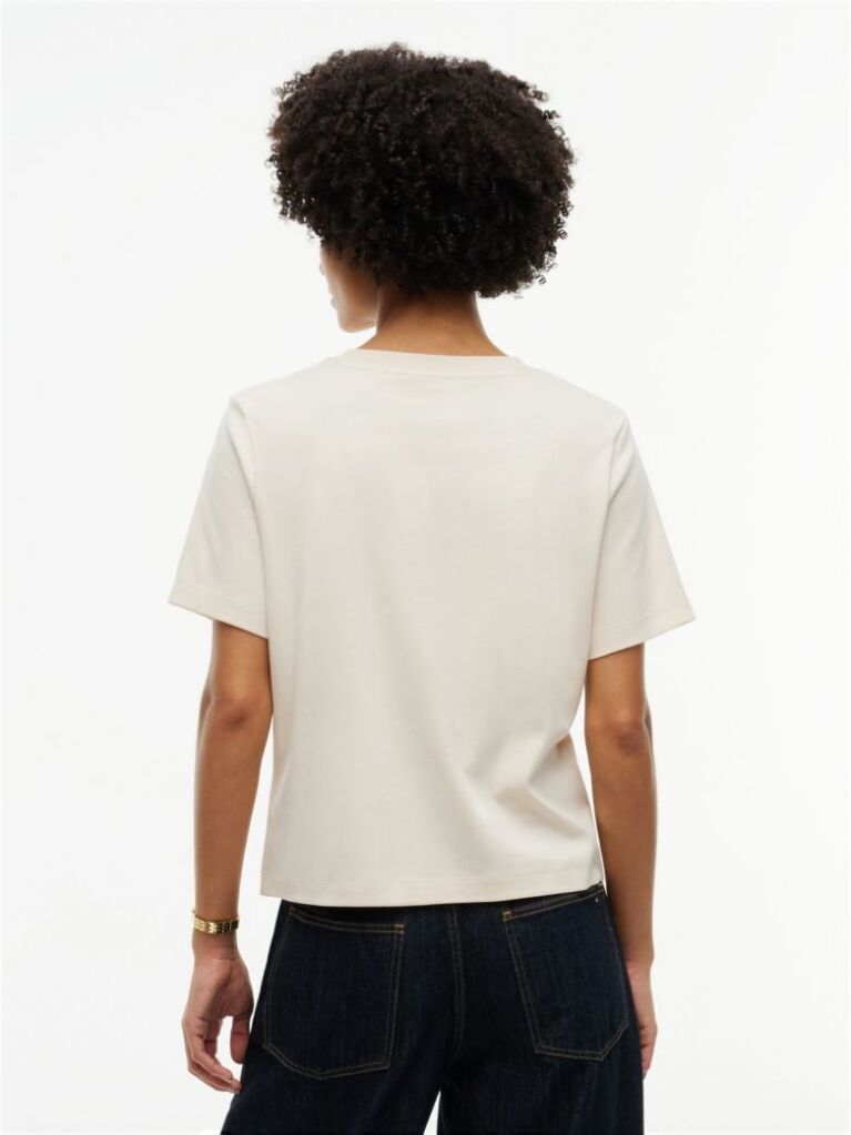 Logo Embroidery Crew Neck T-Shirt — Sugarcane