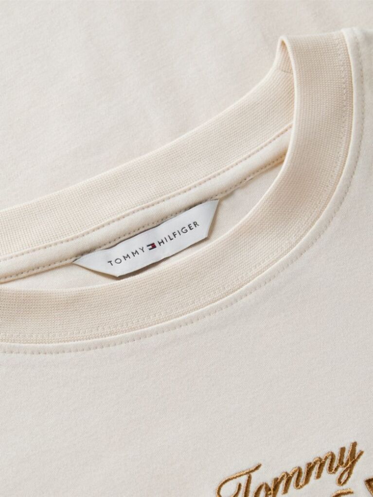 Logo Embroidery Crew Neck T-Shirt — Sugarcane