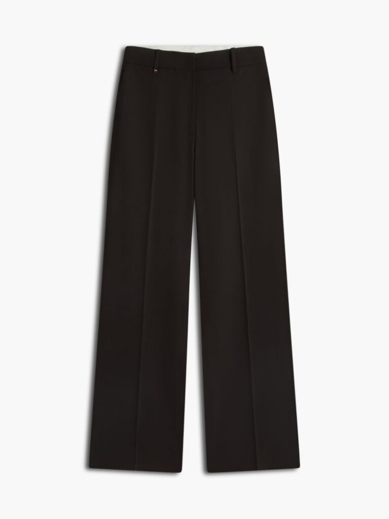 Brown Straight Leg Twill Trousers  Women