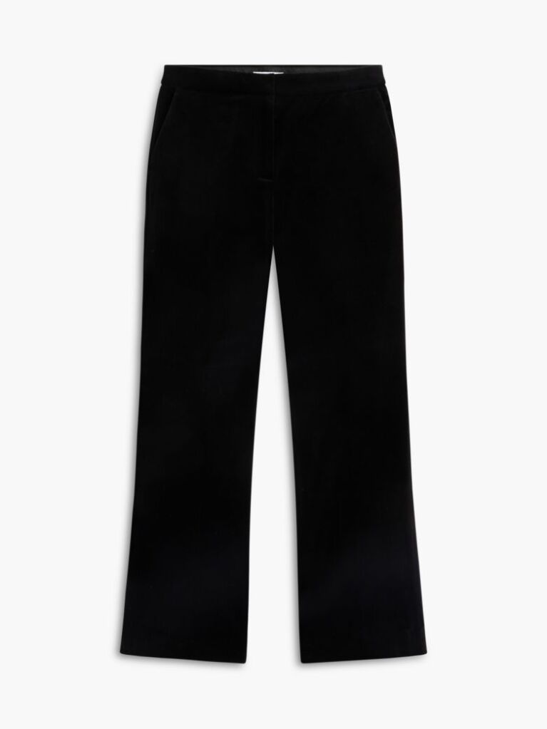 Μαύρο Slim Βελουτέ Παντελόνι Σε Bootcut Γραμμή  Γυναίκες