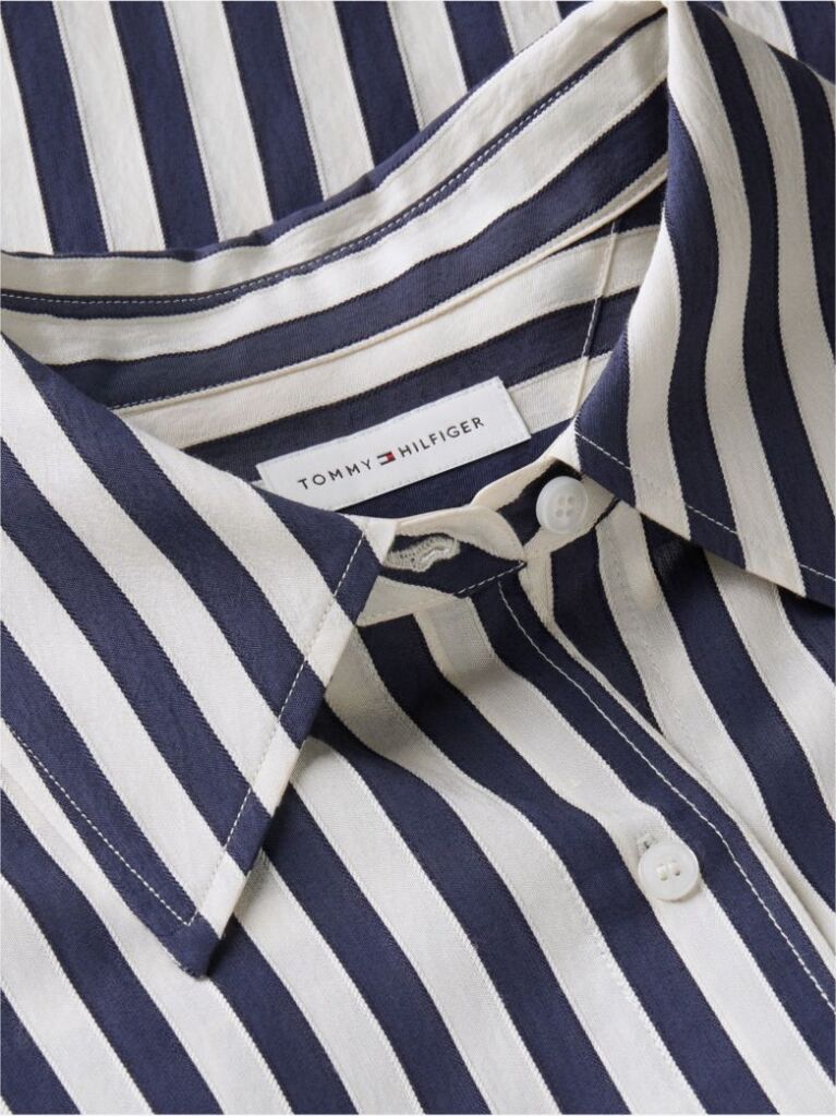 Multi Relaxed Fit Stripe Double Cuff Shirt  Women
