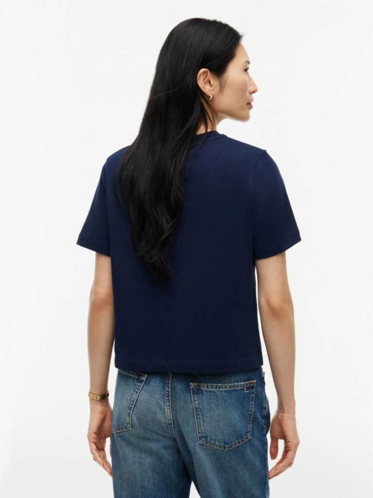 Blue Logo Jersey Crew Neck T-Shirt  Women