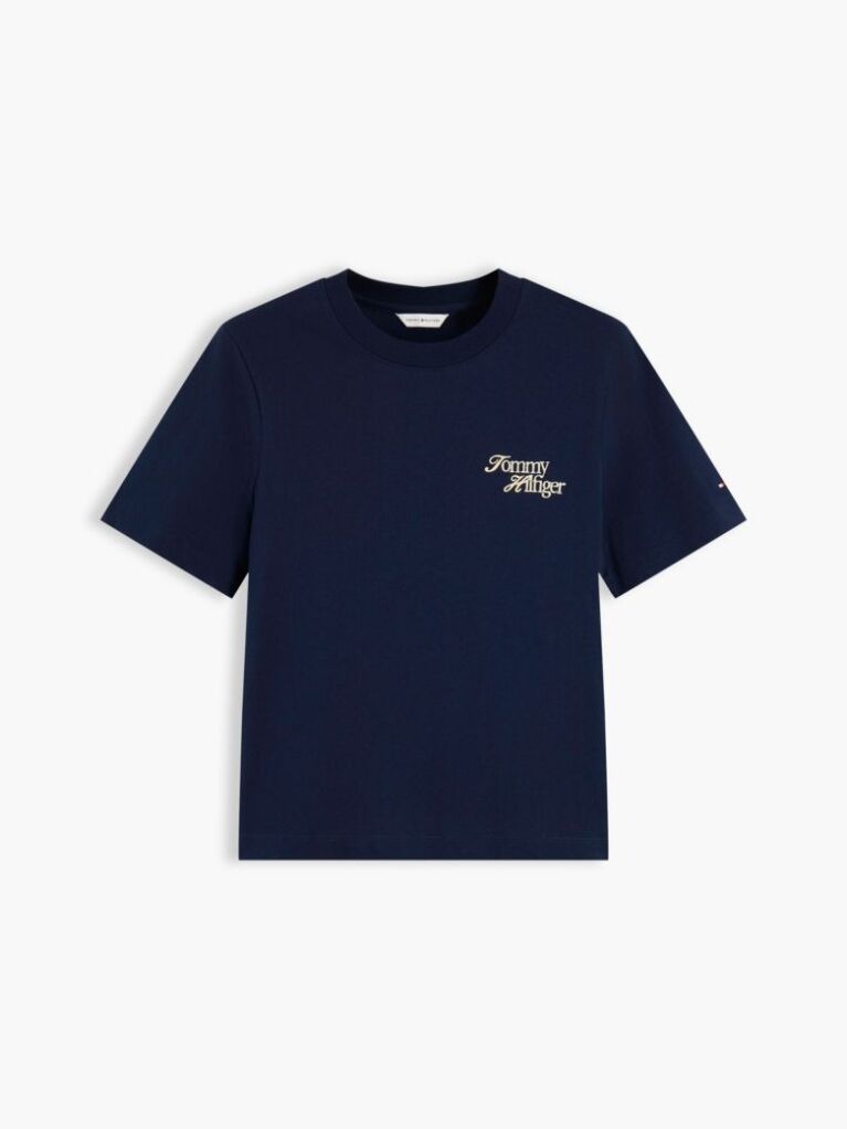 Blue Logo Jersey Crew Neck T-Shirt  Women