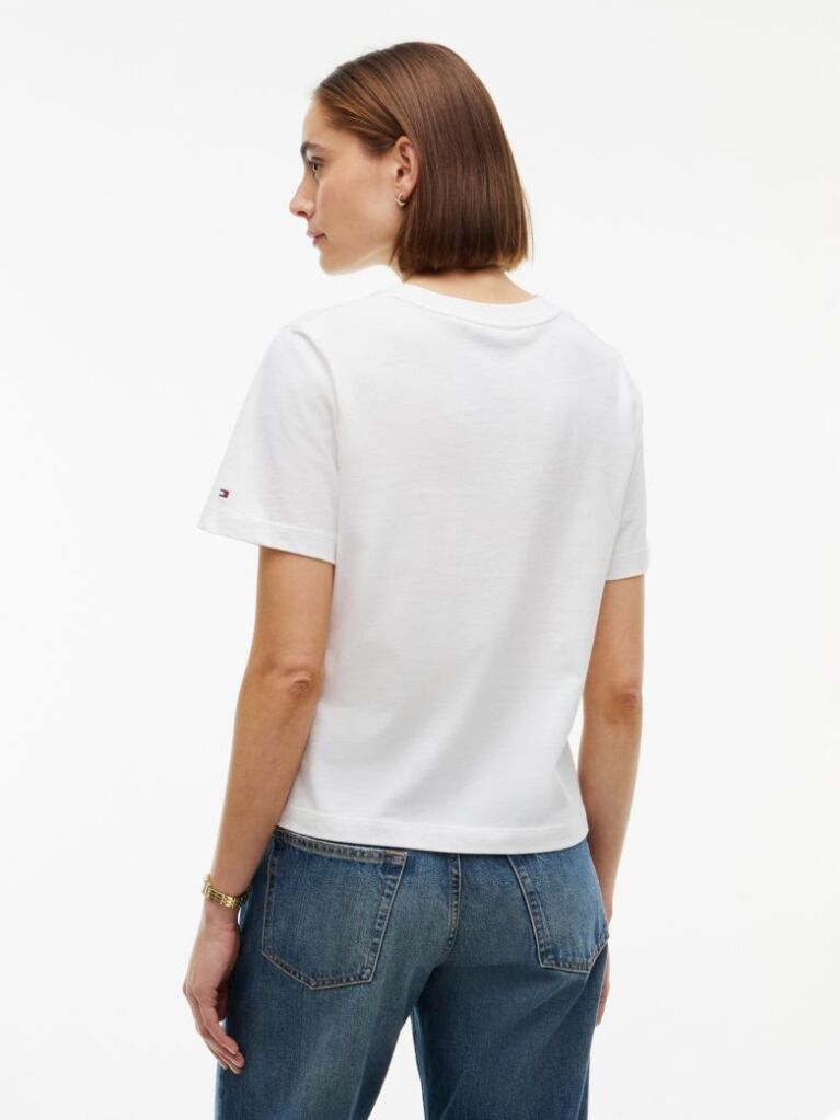 Beige Logo Jersey Crew Neck T-Shirt  Women