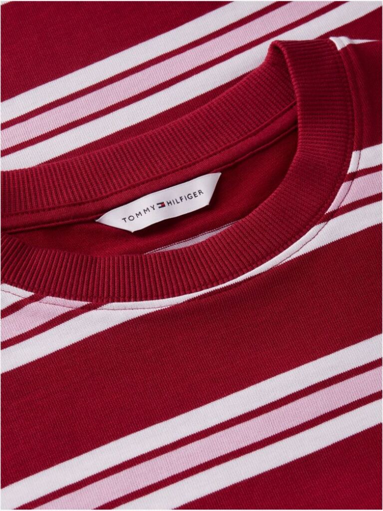 Multi Rugby Stripe Drawstring Long Sleeve T-Shirt  Women