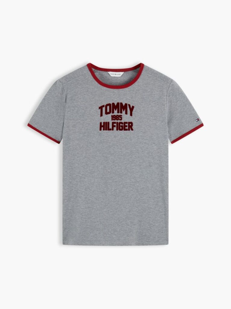 Γκρι Slim T-Shirt Με Varsity Λογότυπο  Γυναίκες