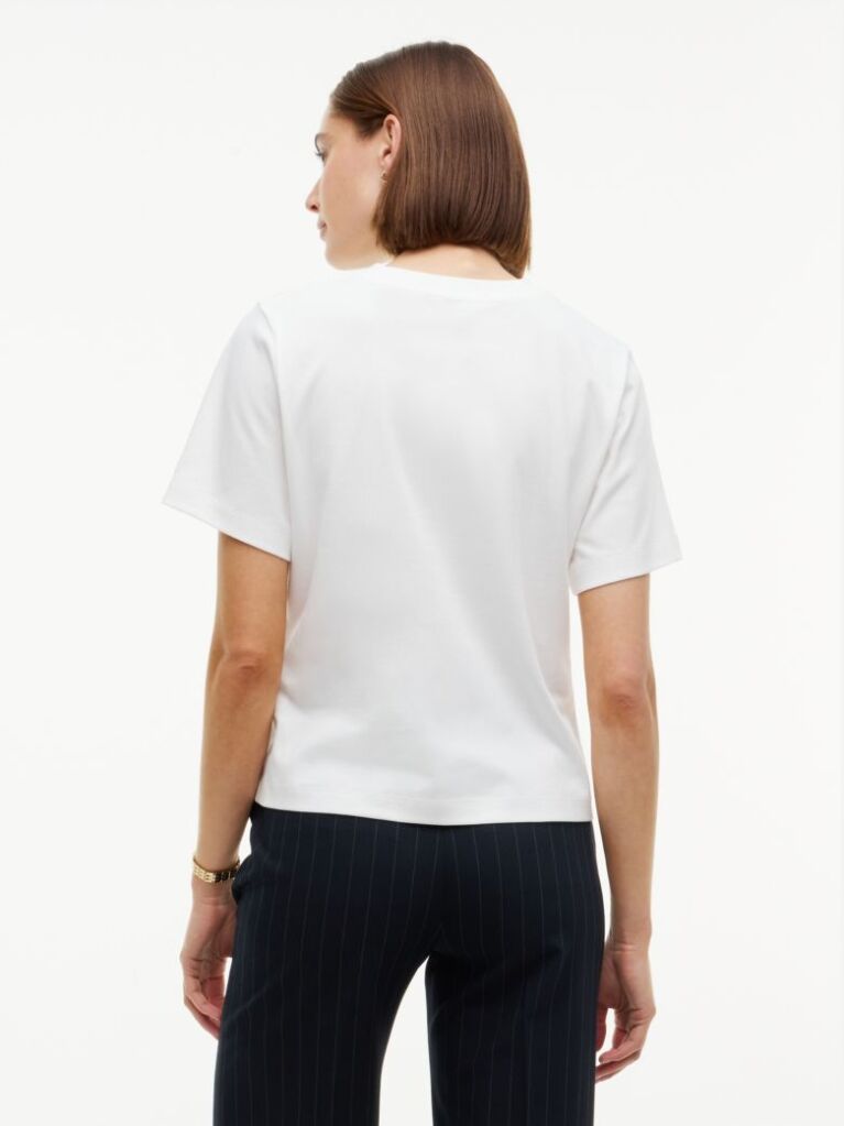 Beige Logo Interlock Knit Crew Neck T-Shirt  Women